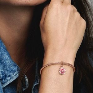 Pandora Rose Gold Pink Daisy Charm